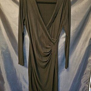 Banana Republic pretty black faux wrap dress. Size M